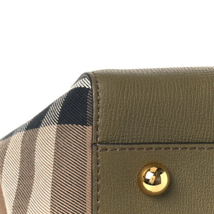 Burberry Grainy Calfskin House Check Small Canterbury Olive Melange 7 of 8