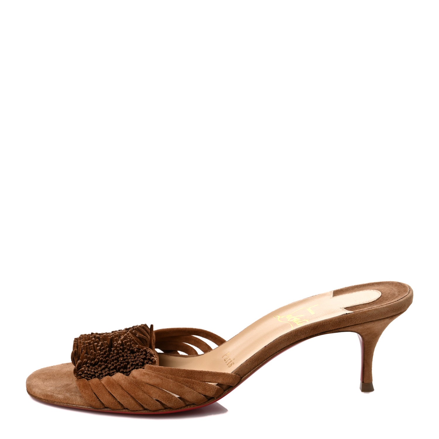 Christian Louboutin Suede Belbrossa 55 Mules 37 Brown 1 of 7