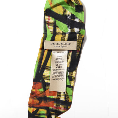 Burberry Silk Vintage Check Graffiti Print Skinny Scarf Multicolor 2 of 2