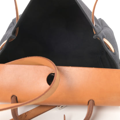 Hermes Toile Vache Calfskin Herbag PM 30 Black Natural 6 of 21