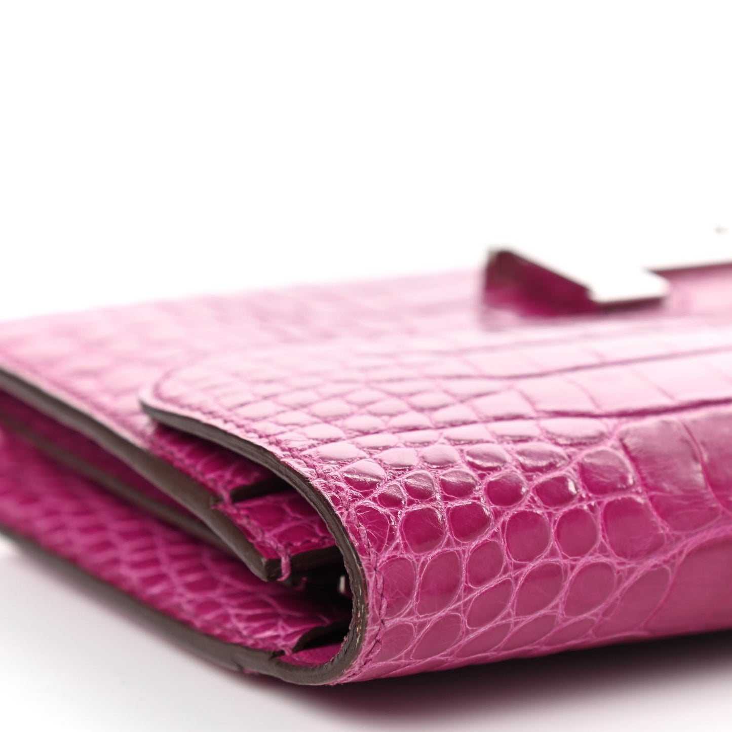 Shiny Alligator Constance Long Wallet Rose Scheherazade