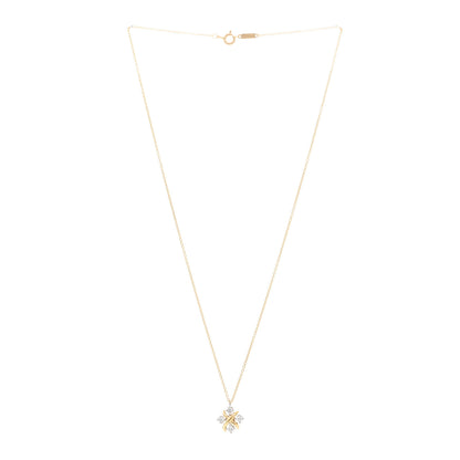 Tiffany Platinum 18K Yellow Gold Diamond Schlumberger Lynn Pendant Necklace 3 of 6