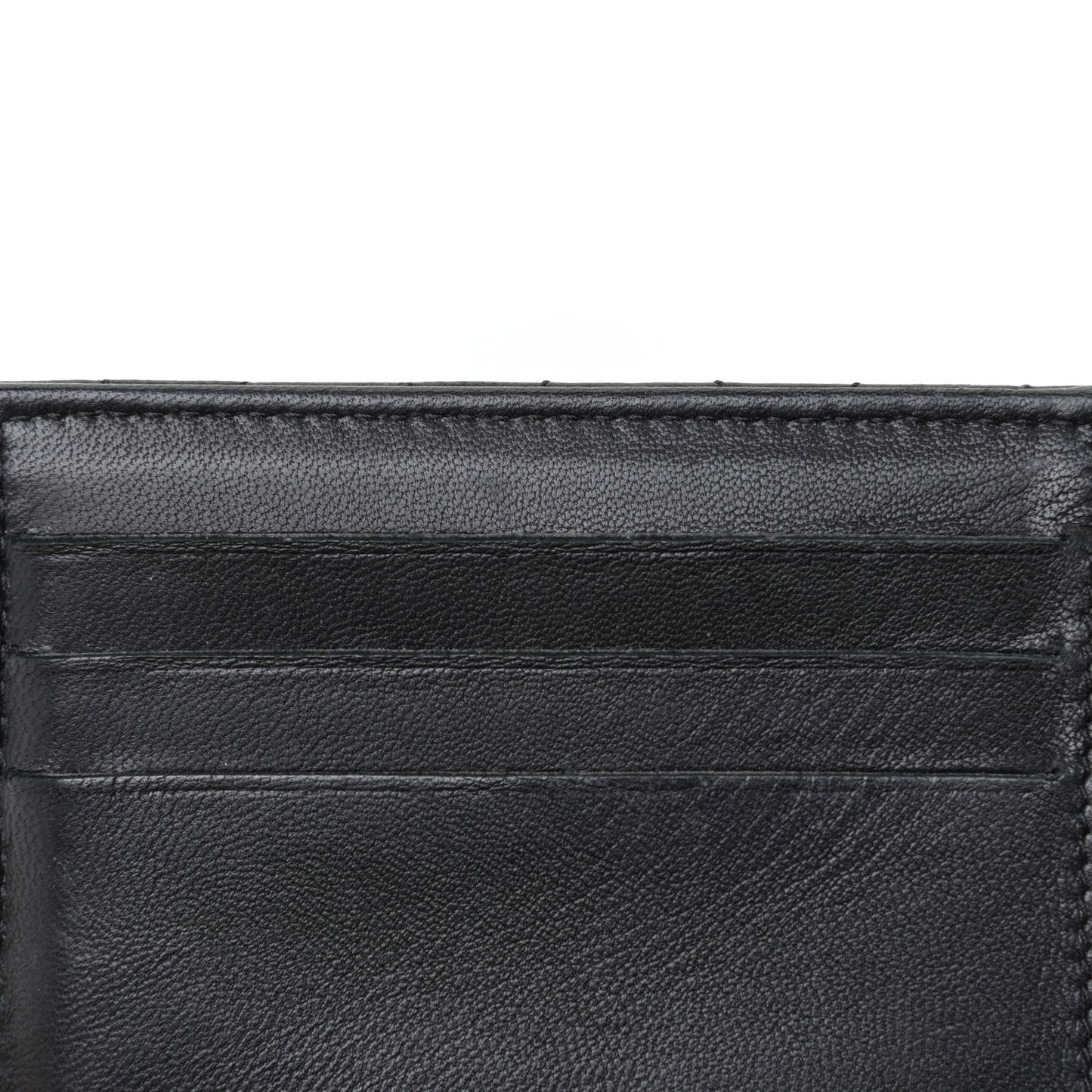 Lambskin Quilted Compact Boy Wallet Black
