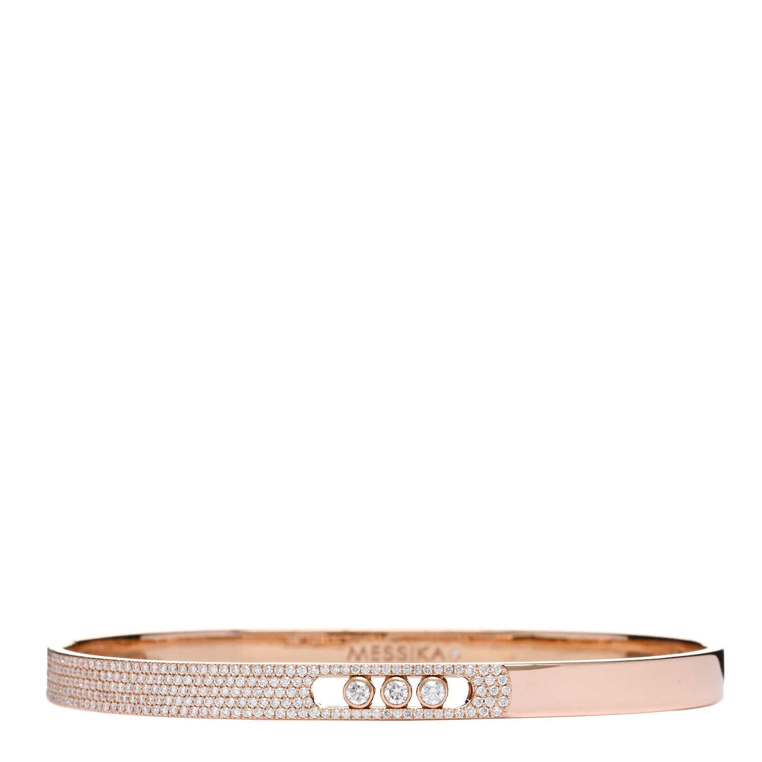 Messika 18K Rose Gold Diamond PM Move Noa Pave Bangle Bracelet M 1 of 3