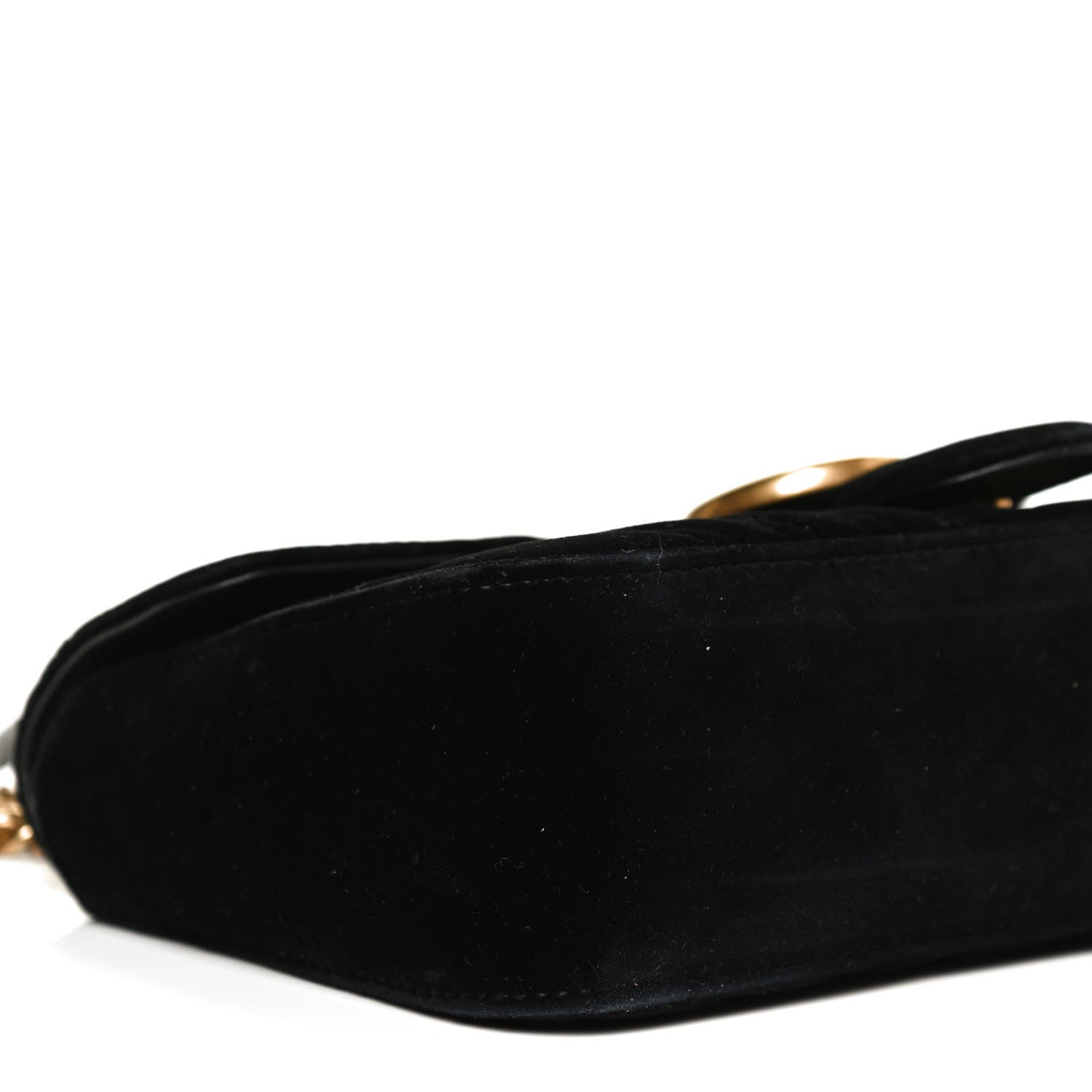 Gucci Velvet Matelasse Medium GG Marmont Shoulder Bag Black 10 of 13