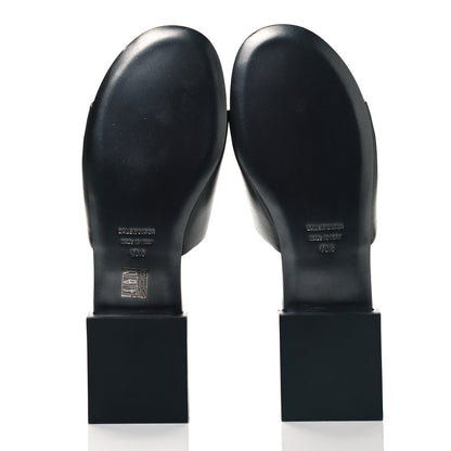 Balenciaga Shiny Smooth Sheepskin Box Flat Sandals 40.5 Black 8 of 9