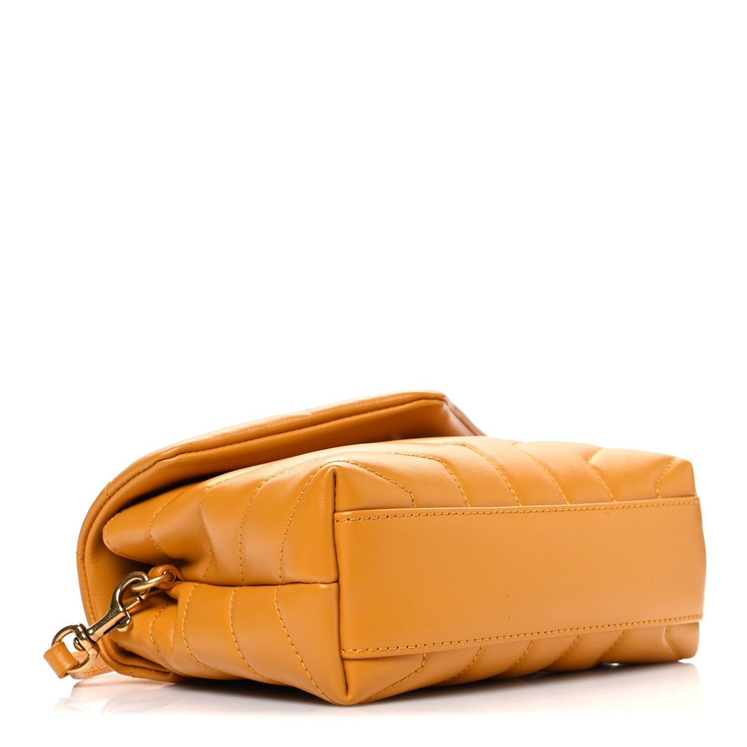 Saint Laurent Calfskin Y Quilted Monogram Toy Loulou Crossbody Bag Cheddar 5 of 12