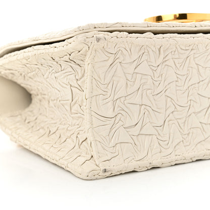 Christian Dior Wavy-Effect Lambskin 30 Montaigne Chain Flap Bag White 8 of 10