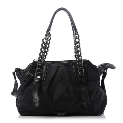 Burberry Nylon Tonal Check Torbitt Tote Black 1 of 16