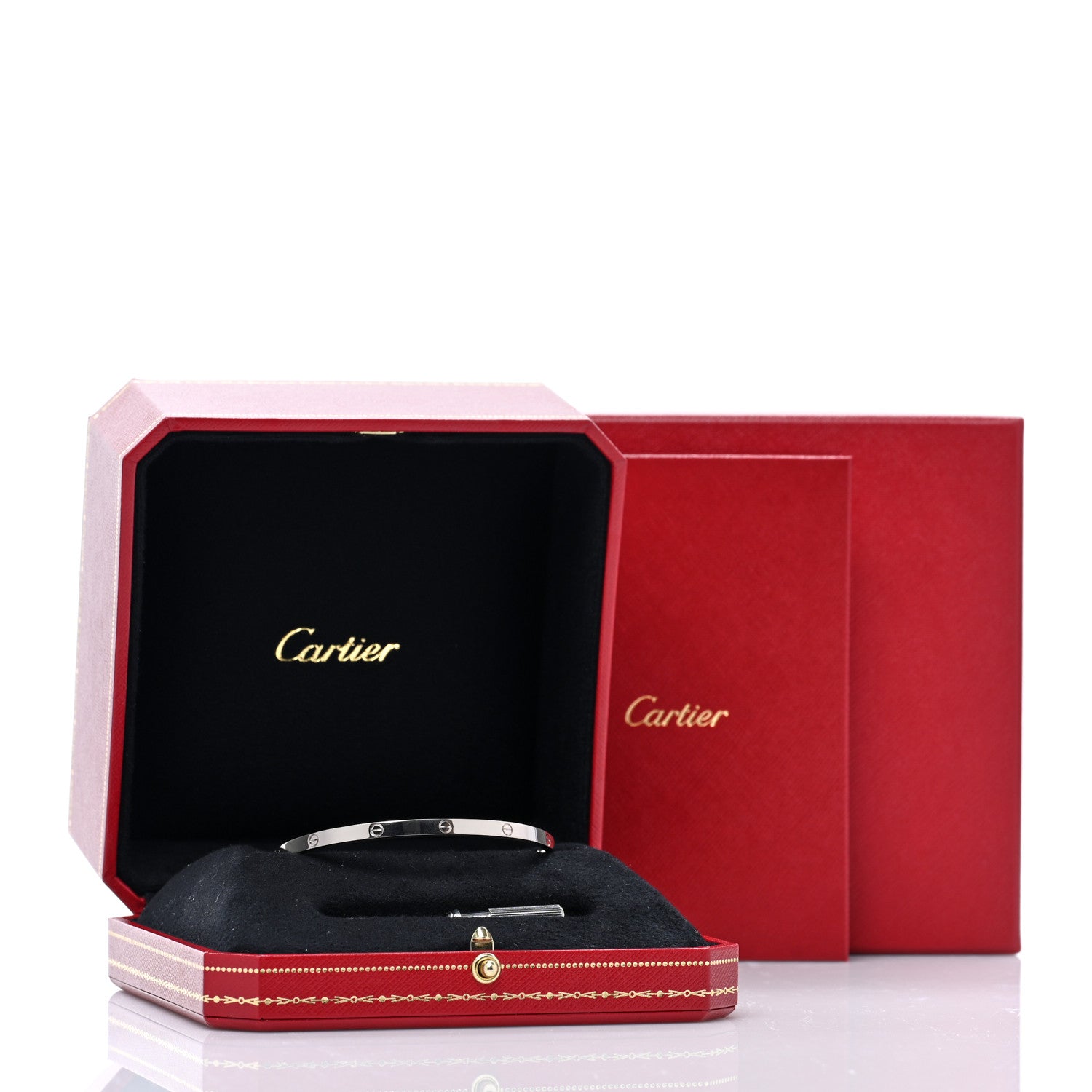 Cartier 18K White Gold Small LOVE Bracelet 18 5 of 5