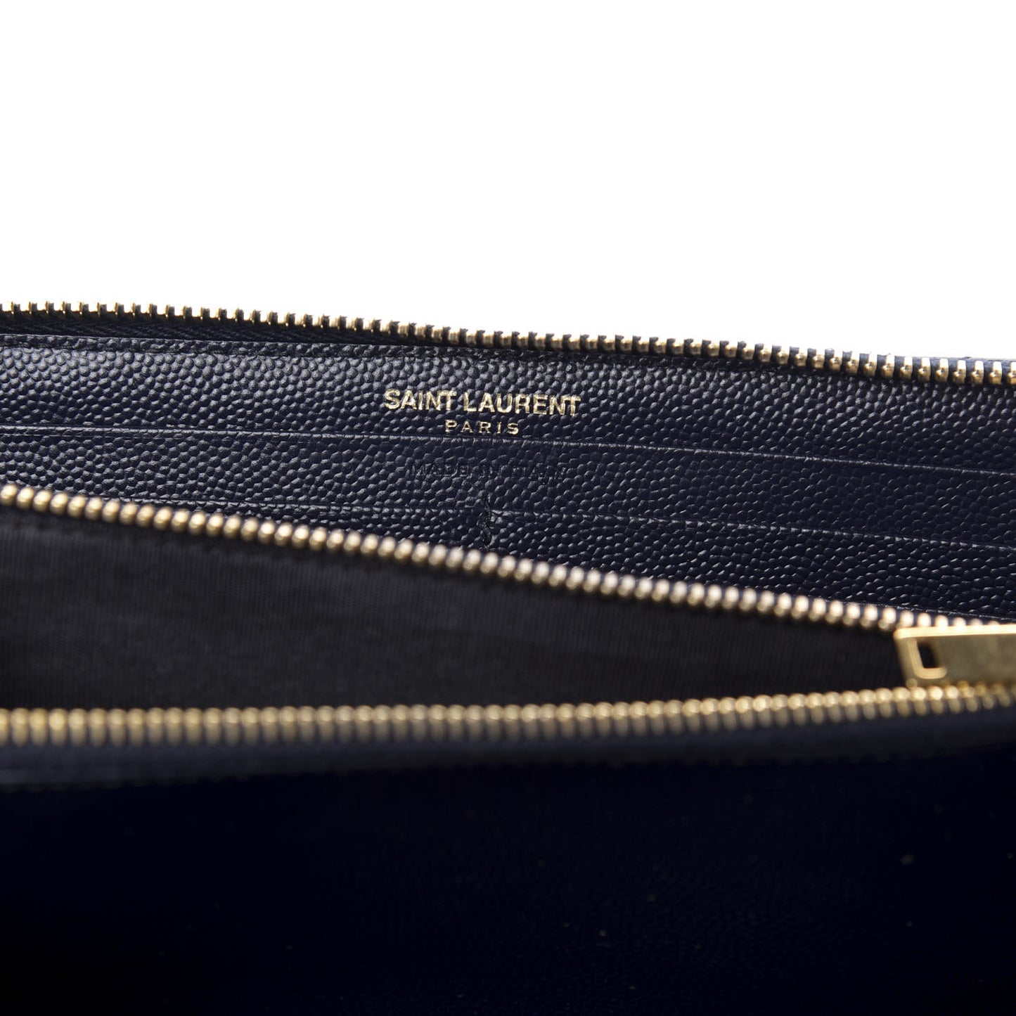 Grain De Poudre Matelasse Chevron Monogram Zip Around Wallet Navy