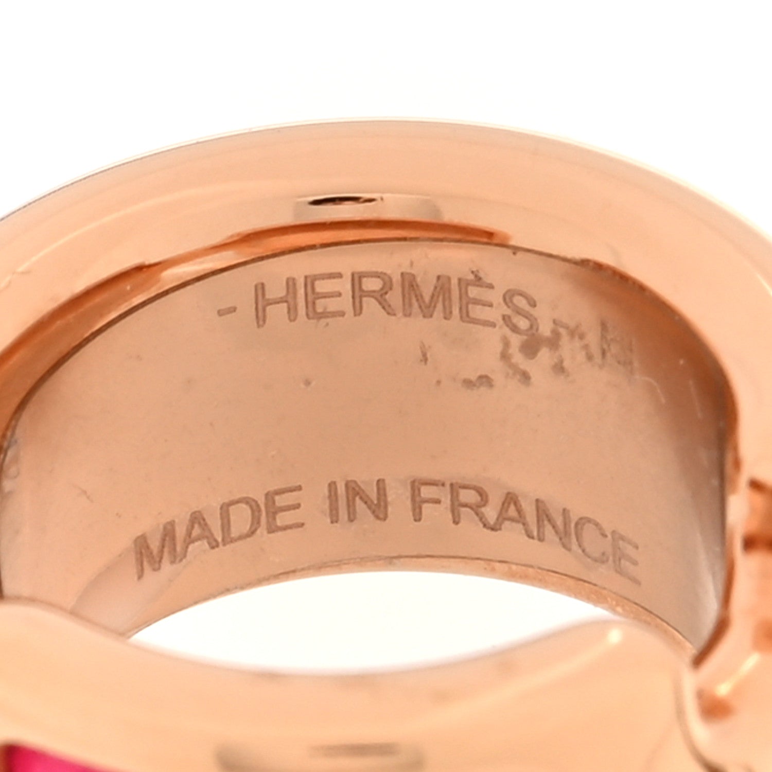 Hermes Chevre Chamkila Olympe Ear Cuff PM Rose Shocking 3 of 4