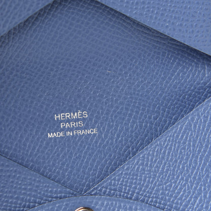 Hermes Epsom Calvi Card Case Bleu Brighton 6 of 8
