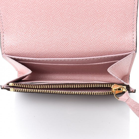 Damier Ebene Rosalie Coin Purse Rose Ballerine
