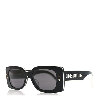 Christian Dior Diorpacific S1U Square Sunglasses Black White 1 of 8