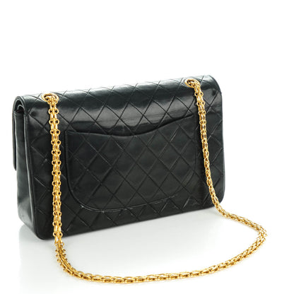 Chanel Lambskin Quilted Medium Double Flap Bijoux Chain Black 3 of 8
