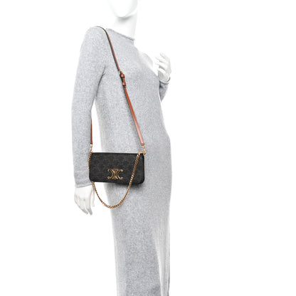 Celine Triomphe Canvas Multipochette Tan 2 of 9