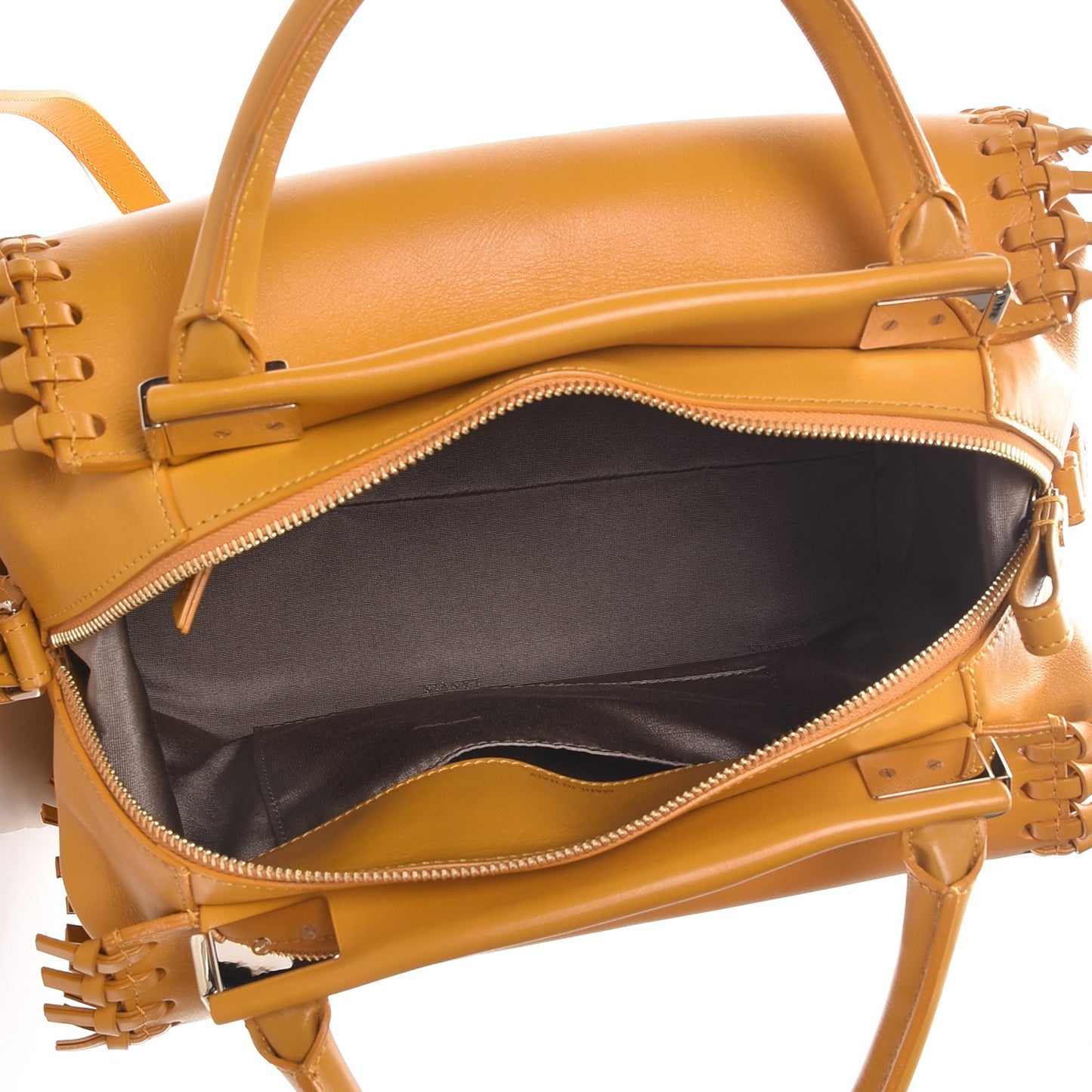 Calfskin Trilogy Bowling Bag Jaune