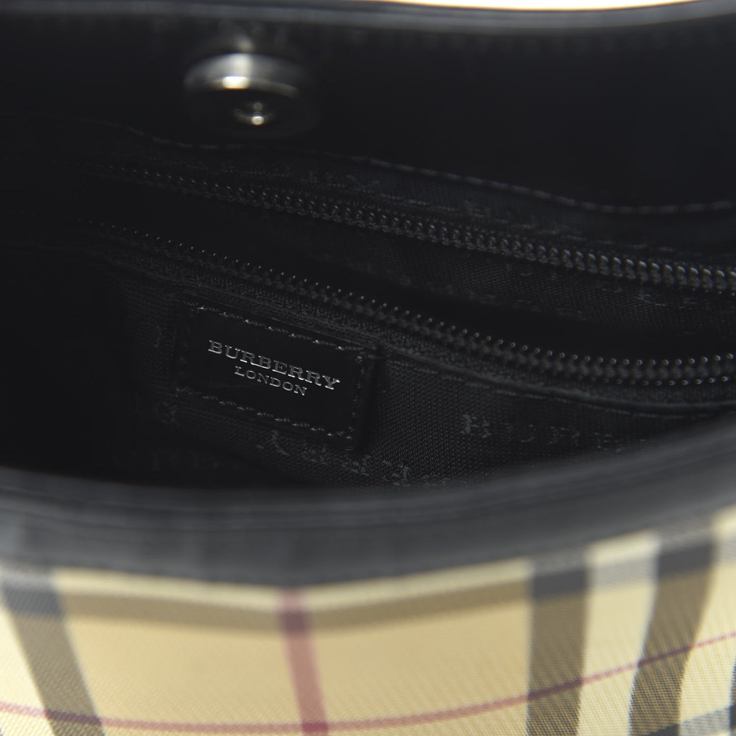 House Check Shoulder Bag Black