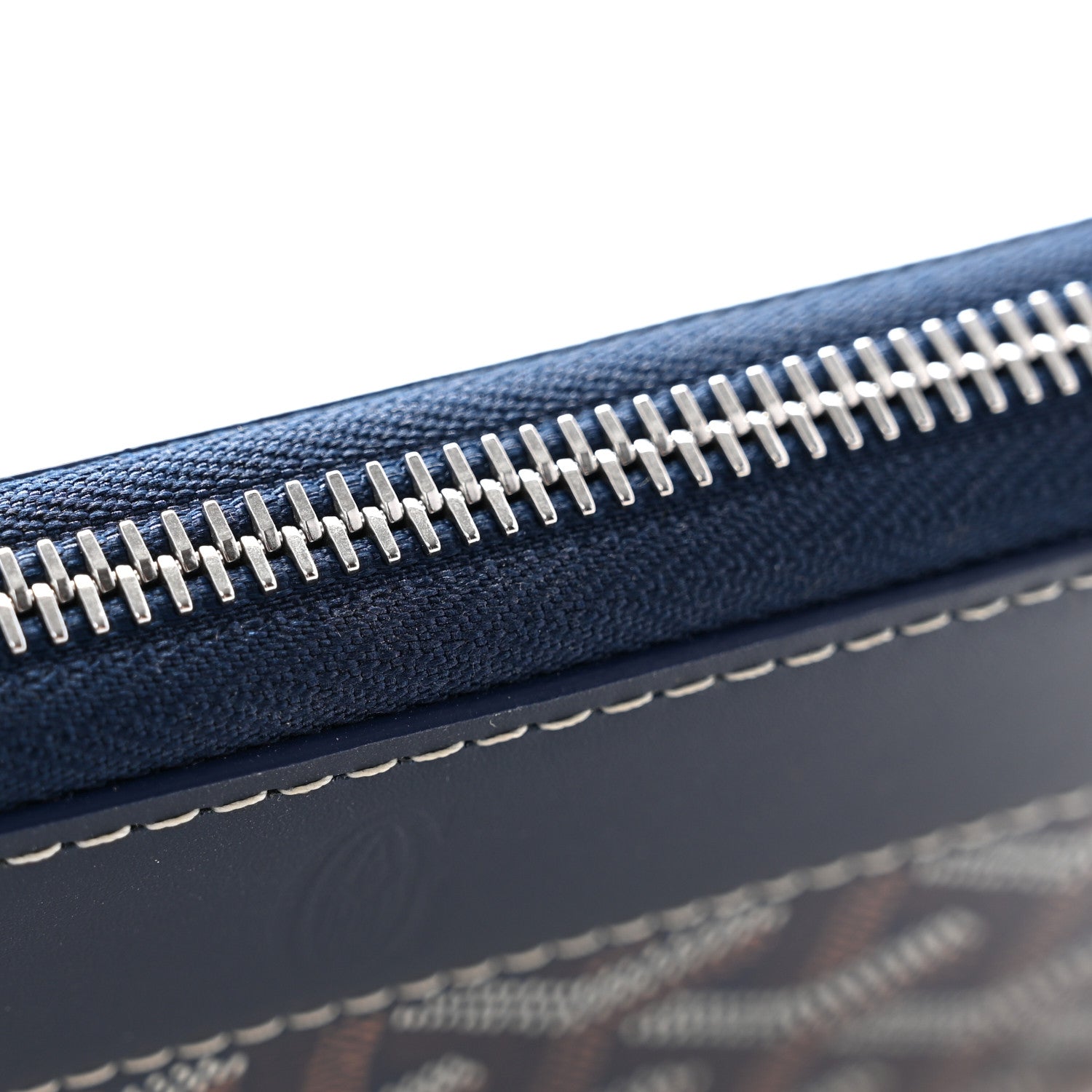 Goyard Goyardine Matignon Zip Around GM Wallet Navy 8 of 10