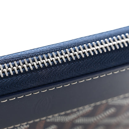 Goyard Goyardine Matignon Zip Around GM Wallet Navy 8 of 10