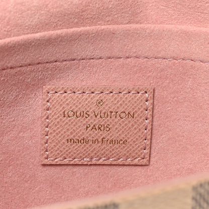 Louis Vuitton Damier Azur Pochette Felicie Chain Wallet Rose Ballerine 6 of 9
