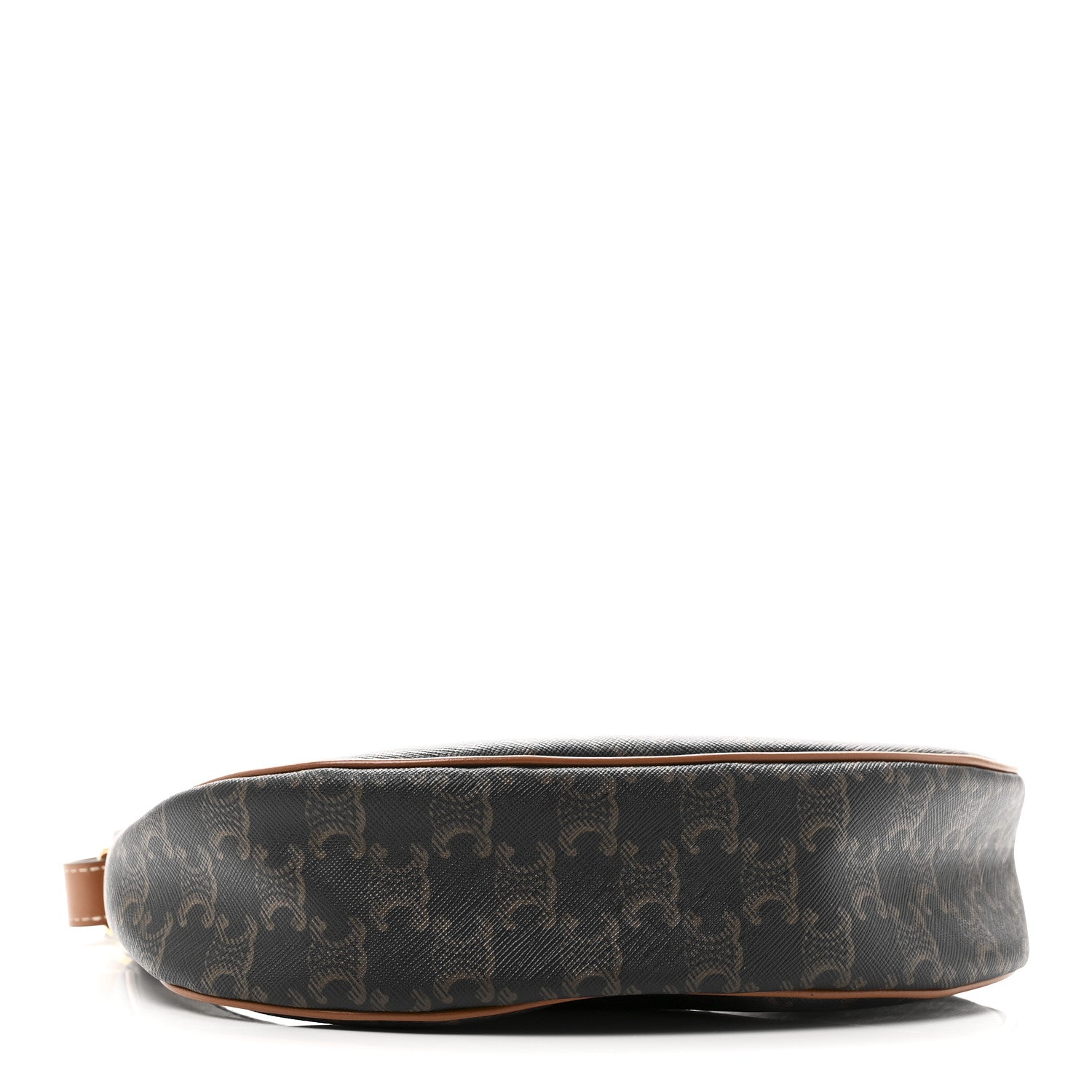 Celine Triomphe Canvas Calfskin Ava Shoulder Bag Tan 4 of 9
