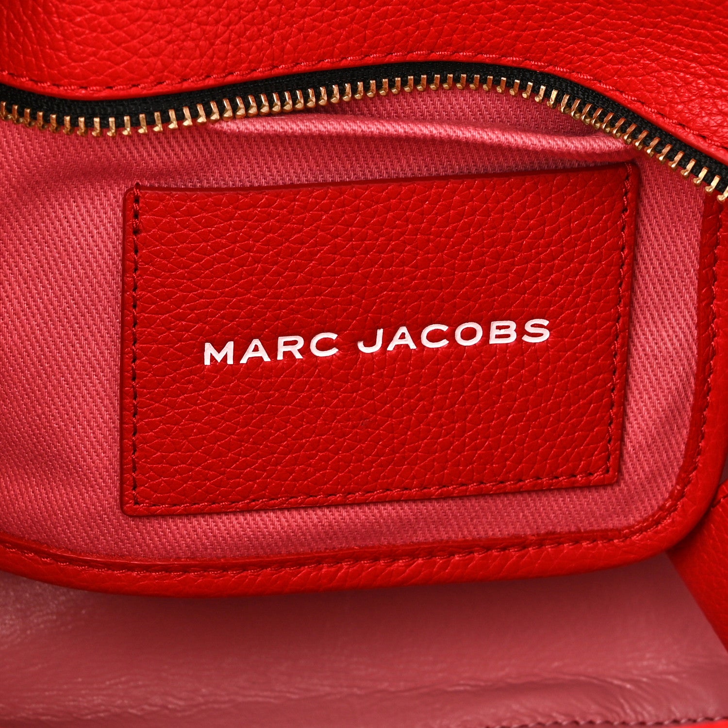 Marc Jacobs Grained Calfskin Small The Tote Bag True Red 5 of 10