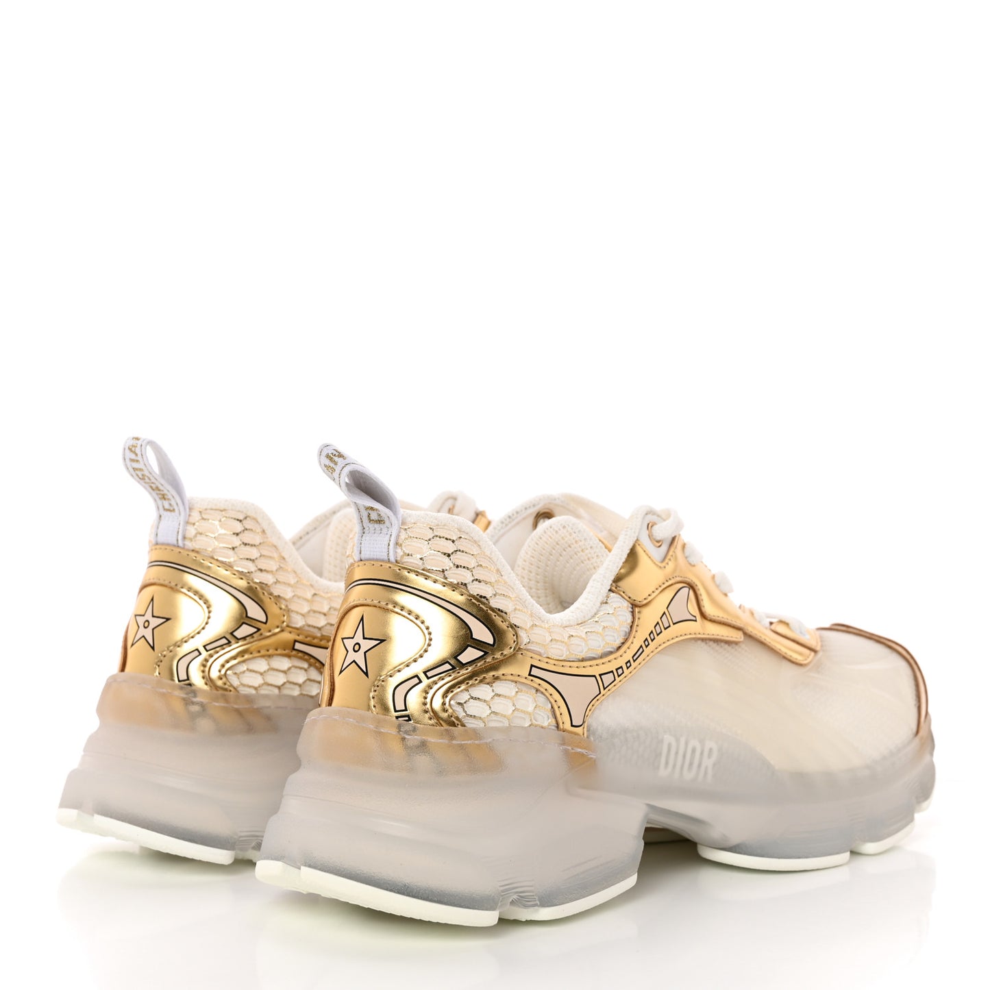 Matte Technical Fabric Mesh Dior Vibe Sneakers 39.5 White Gold