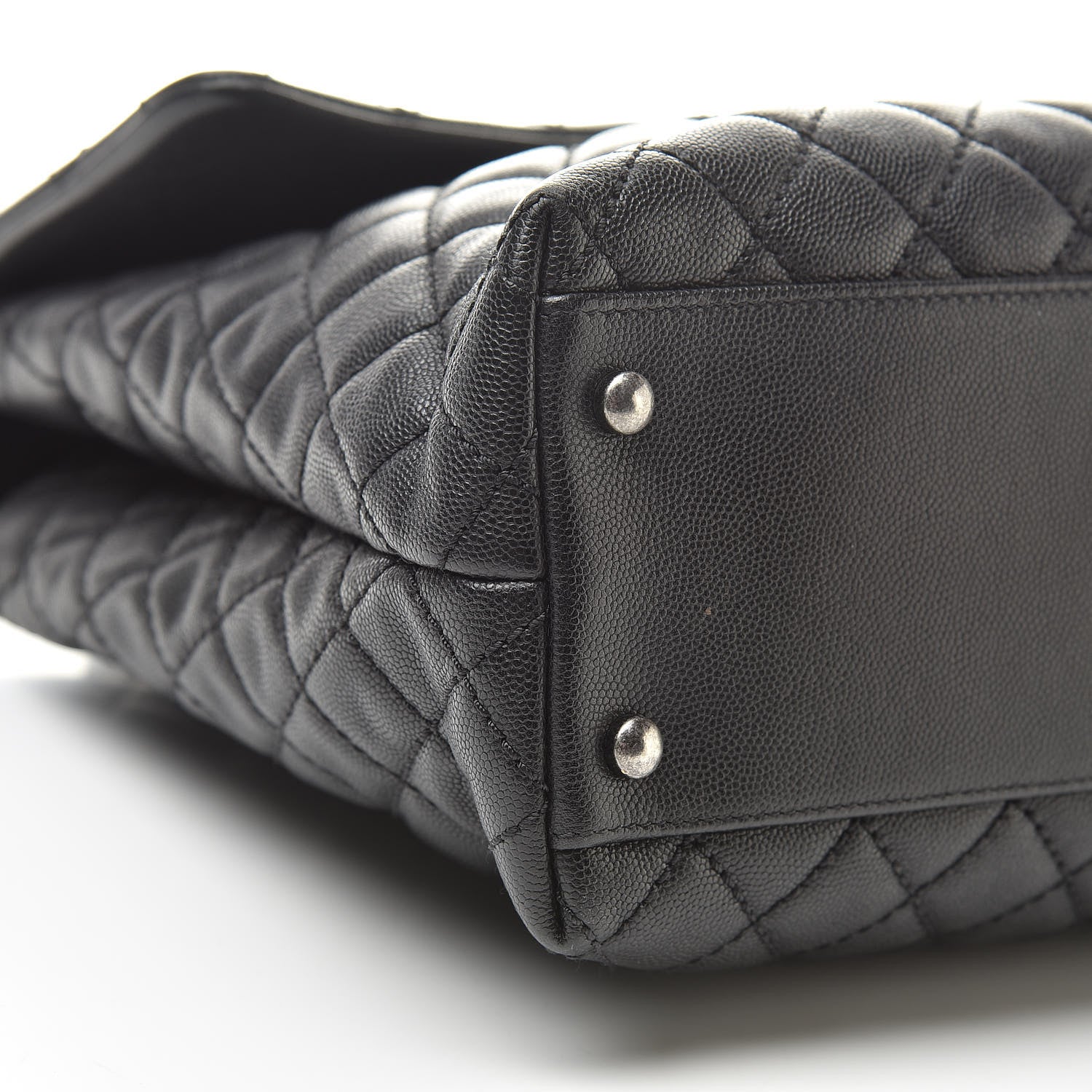 Chanel Caviar Quilted Large Coco Handle Flap Black 9 of 11