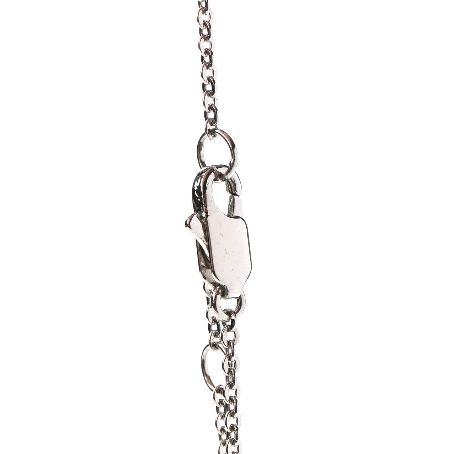 Pearl Logo Heart Necklace Silver