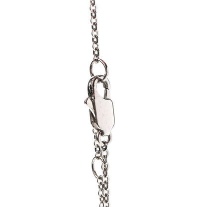 Christian Dior Pearl Logo Heart Necklace Silver 6 of 6