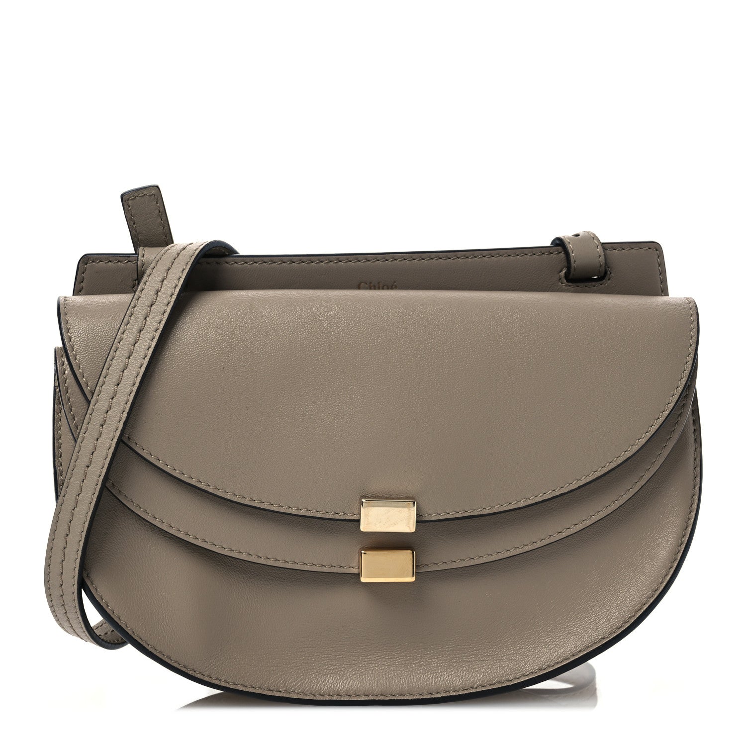Chloe Calfskin Mini Georgia Crossbody Bag Motty Grey 1 of 14