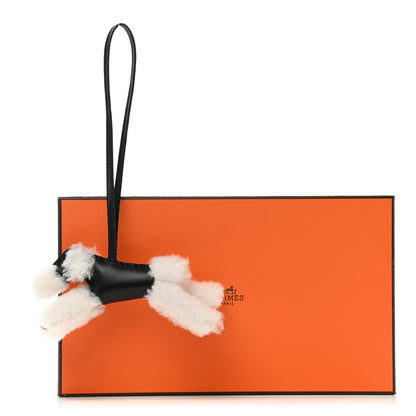 Hermes Milo Lambskin Shearling Budy Charm Black 4 of 4