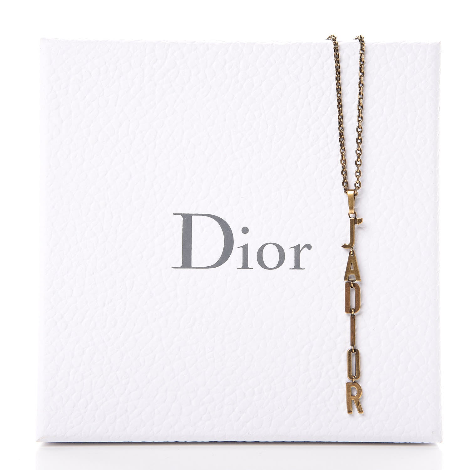 Christian Dior Metal J’Adior Long Necklace Aged Gold 8 of 8
