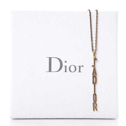 Christian Dior Metal J’Adior Long Necklace Aged Gold 8 of 8