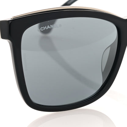 Chanel Calfskin Square Chain Sunglasses 5360-Q-A Black 7 of 9