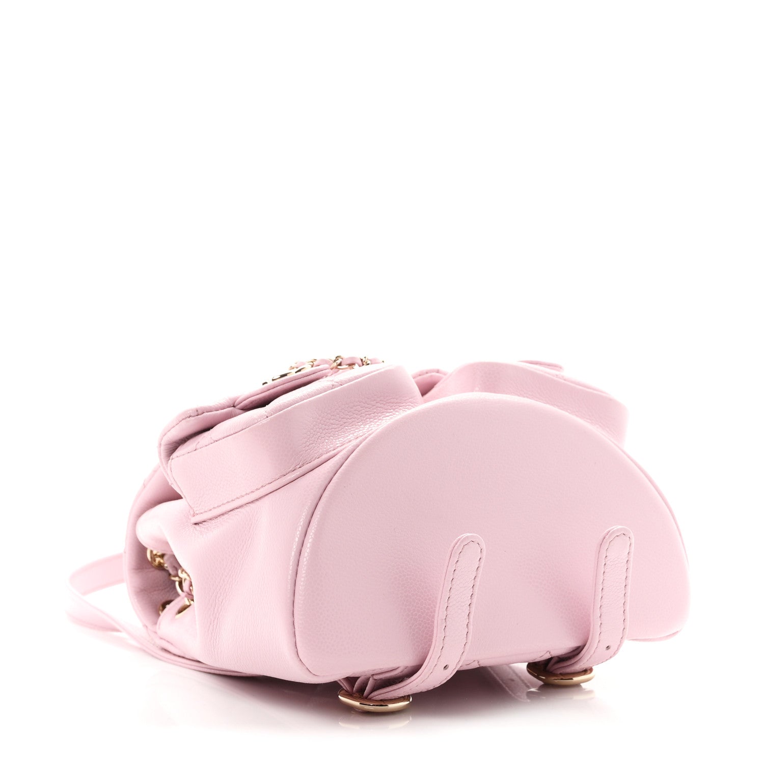 Chanel Shiny Caviar Quilted Small Duma Pockets Drawstring Backpack Pink 4 of 11