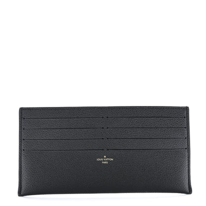 Louis Vuitton Calfskin Felicie Chain Wallet Card Holder Insert Black 1 of 6