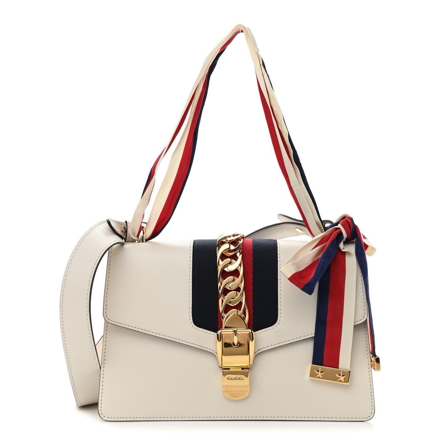 Calfskin Small Sylvie Shoulder Bag Off White