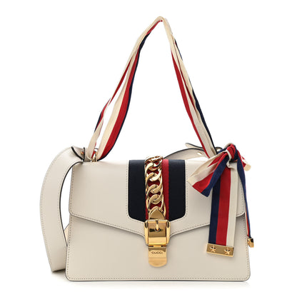 Gucci Calfskin Small Sylvie Shoulder Bag Off White 1 of 11