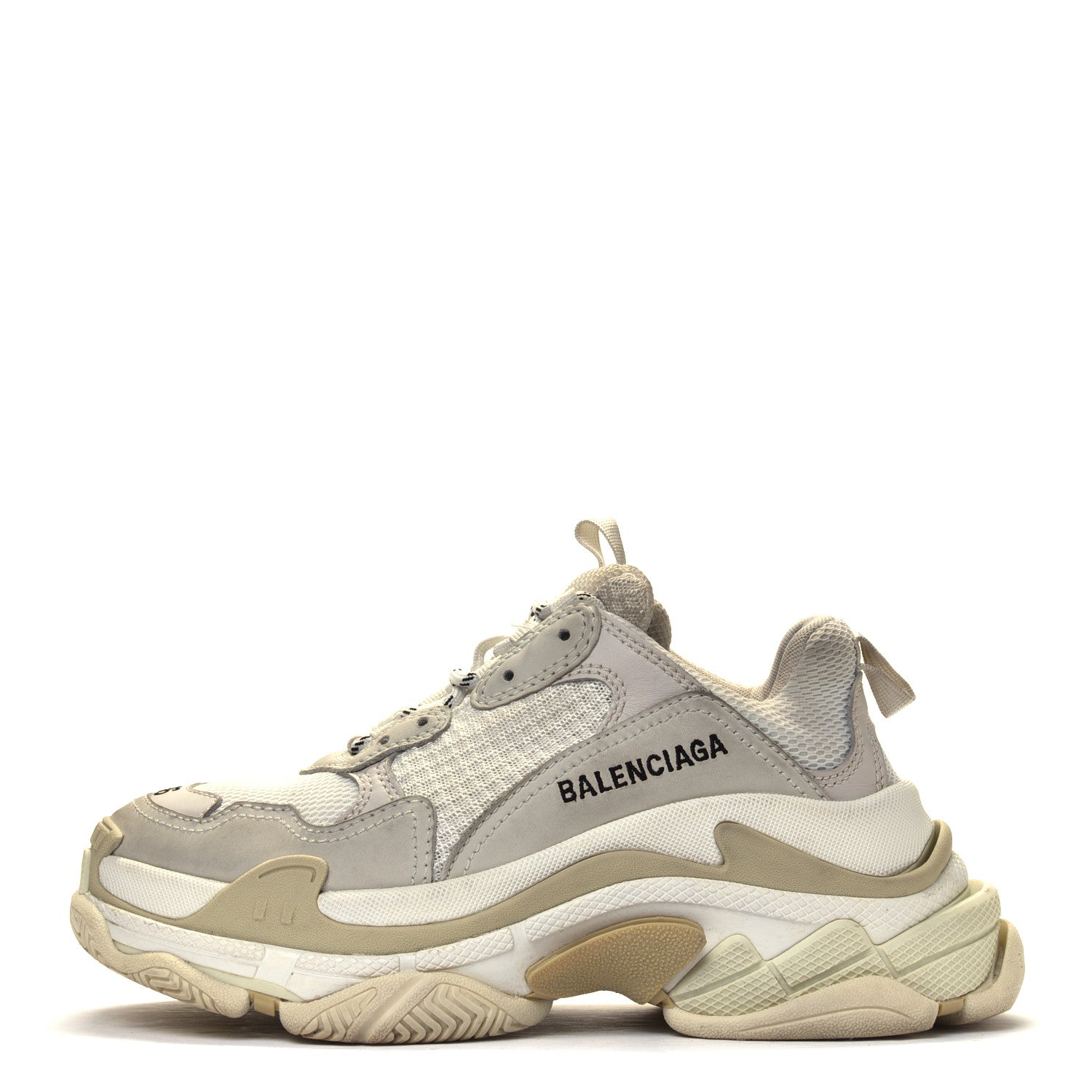 Balenciaga Fabric Mesh Womens Triple S Sneakers 36 White 1 of 4