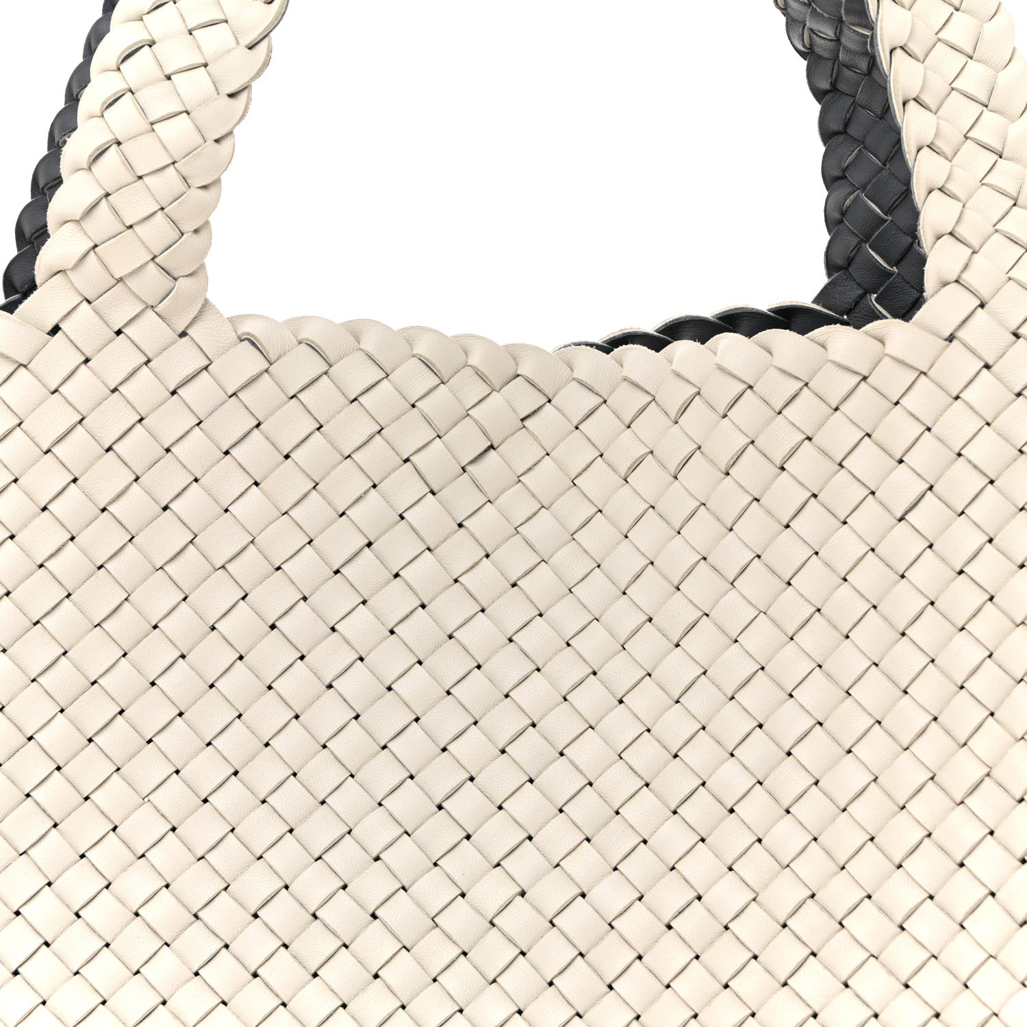 Bottega Veneta Nappa Intrecciato Bicolor Tote Bag Thunder White Silver 8 of 12