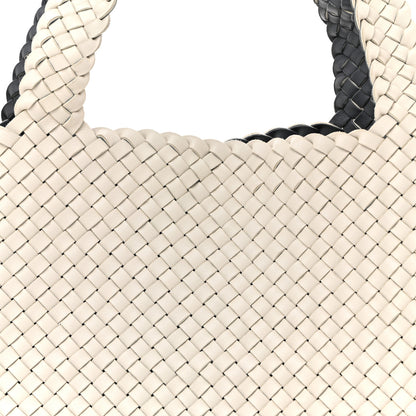 Bottega Veneta Nappa Intrecciato Bicolor Tote Bag Thunder White Silver 8 of 12