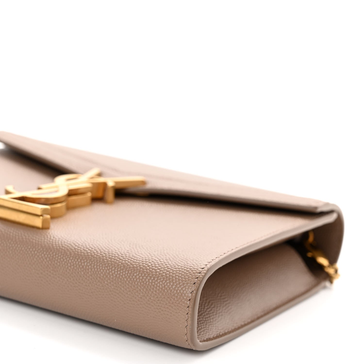 Saint Laurent Grain De Poudre Monogram Cassandra Clasp Bag Latte 10 of 10