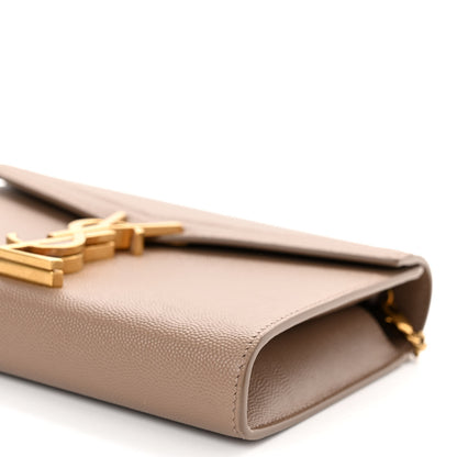 Saint Laurent Grain De Poudre Monogram Cassandra Clasp Bag Latte 10 of 10