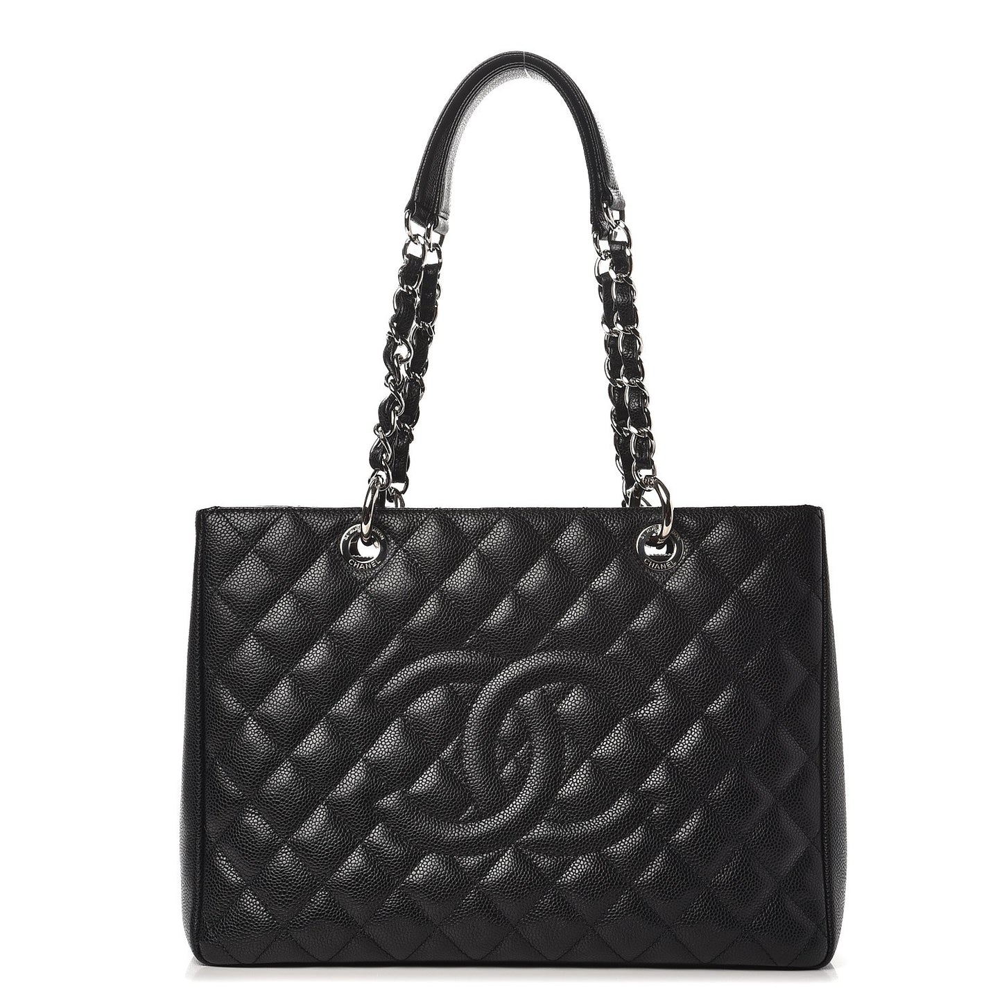Caviar Quilted Grand Shopping Tote GST Black