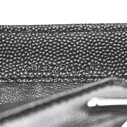 Saint Laurent Grain De Poudre Matelasse Chevron Monogram Flap Wallet Black 7 of 8