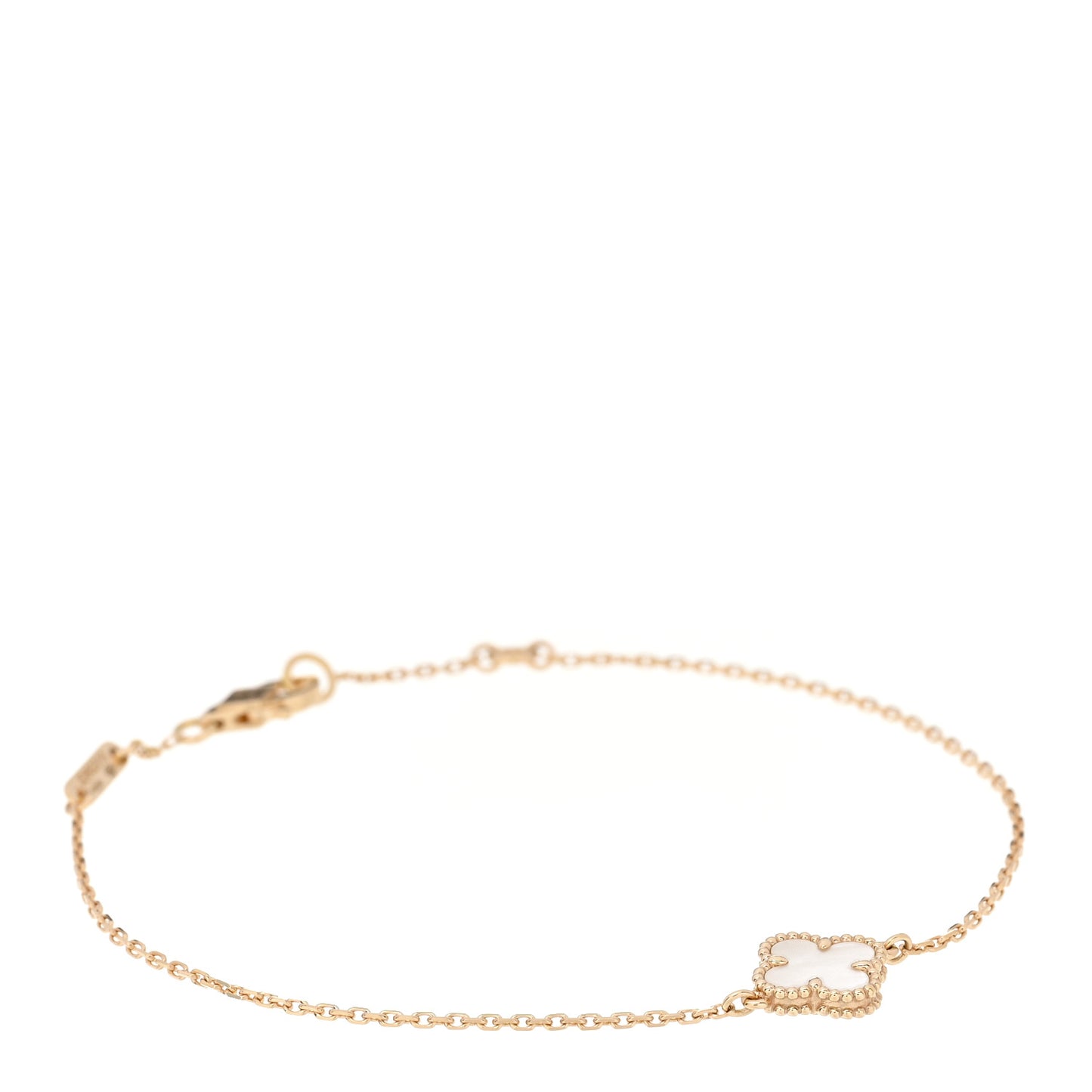 18K Yellow Gold Mother of Pearl Sweet Alhambra Bracelet