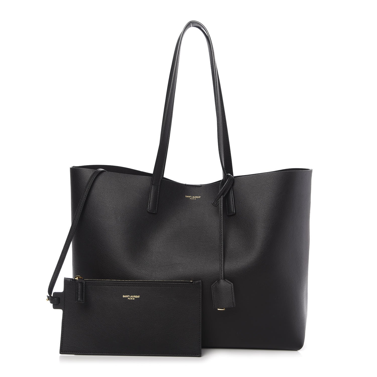 Saint Laurent Calfskin Large Shopping Tote Black 1 of 10